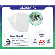 RC GLOSSY A3 1-SIDED PHOTO PRINTING PAPER (20 SHEETS) A3 Printing Paper