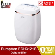 EuropAce EDH3121S | EDH 3121S Dehumidifier. 12L Moisture Removal. Real Time Humidity Display. 2.5L Tank Capacity. Sg Local Seller. Express Delivery Guaranteed.