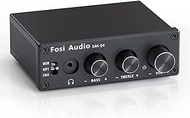 Fosi Audio Q4 Headphone Amplifier Mini Stereo DAC 24-Bit 192 KHz USB Optical Coaxial to RCA AUX Digital-to-Analog Audio Converter Adapter for Home Desktop Powered Active Speakers