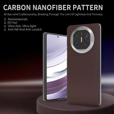 Armor Fibre Texture Magnetic for Magsafe Phone Case for Huawei Mate X6 X5 X3 Mate XT Camera Bumper S