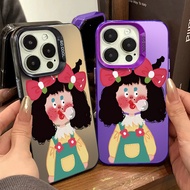 Graffiti Blushing Girl Phone Case Compatible for IPhone 15 14 13 12 11 PRO MAX X XR XS MAX 7/8 Plus Se2020 Smooth Shockproof Silicone TPU Phone Case