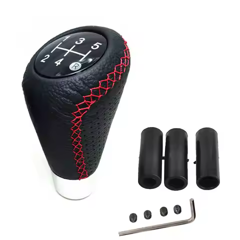 Universal 5 Speed Manual Car Gear Shifter Shift Lever Knob Leather for For FIAT 500 ABARTH PUNTO