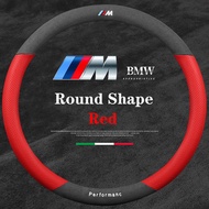 ปลอกหนังหุ้มพวงมาลัยรถยนต์ 3D สําหรับ BMW E90 F01 F06 F10 F15 F16 F20F21 F25 F26 F30 F32 F80 F82 X1