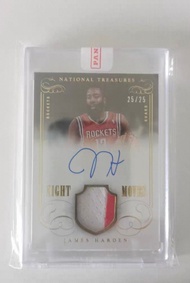 25/25編 Panini National Treasures 2013 James Harden on card auto 簽名卡 卡簽 物料 球衣 原封磚 nba basketball card