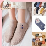 Ready Stock Cute Cartoon Pattern Socks No Show Linen Stoking