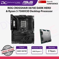 [Dynacore Bundle] ASUS ROG CROSSHAIR X870E DARK HERO MOTHERBOARD & AMD Ryzen 5 7500X3D Desktop Proce