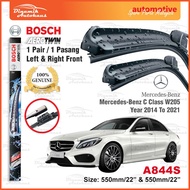 Mercedes Benz C Class W205 Year 2014 To 2021 Car Windshield Front Wiper (1 Pair) BoschAeroTwin A844S
