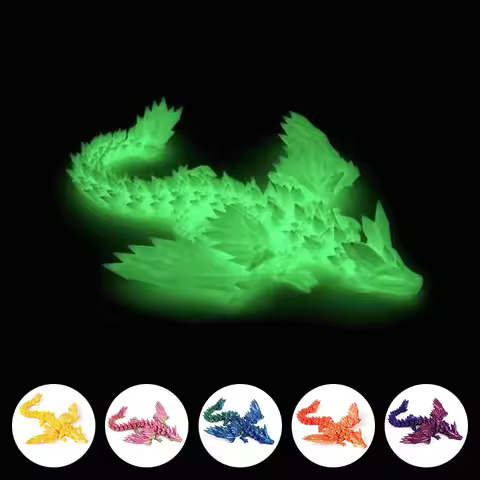3D Printed Dinosaur Movable Echinosaurus Figurine Dragons Bone Desktop Craft Ornament Creative Novel