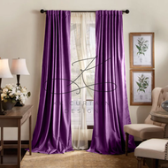 G9 - Ready-Made 85% Blackout Curtain DARK VELVET, Langsir Siap Jahit. LANGSIR KAIN TEBAL! ( HOOK/RING )