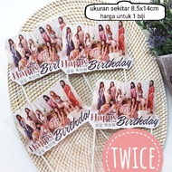 satu biji cake topper tunggal hiasan kue ulang tahun karakter twice