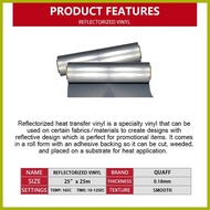 √ ☢ ▼ ∠ QUAFF CDR-CC  Reflectorize Heat Transfer Vinyl 1meter x 20inches