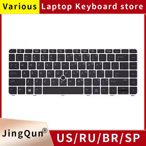 US Russian Laptop Keyboard For HP EliteBook 840 G3 840 G4 848 G3 848 G4 745 G3 745 G4 HSTNN-I33C-4 8