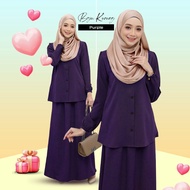 NEW - KURUNG EMILIA PLUS SIZE BAJU KURUNG MINI MODEN MURAH PLAIN BLOUSE & SKIRT LABUH MUSLIM FASHION