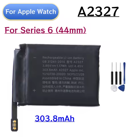 303.8mAh Replacement Watch Battery A2327 For Apple Watch Series 6 44mm High Quality Watch Battery