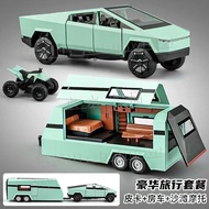 Beibei Selection🔥[Tesla Car Model] 1: 24 Tesla Car Model Alloy Car Model Cyber Pickup Decoration Sim