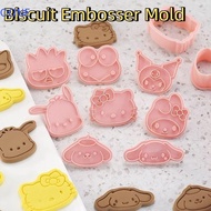 OONE 8PCS/SET Biscuit Embosser Mold, 3D Cartoon Kitty Pattern Animal Cookie Cutters, Pastry Tool Han