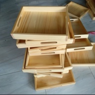 Minimalist vintage wooden Tray 28x18x6cm