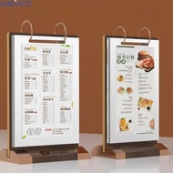 LKBENNETT Ads Display Stand, Wooden Holder Multi page Menu Card Holder, Multipurpose Label Holder Ao