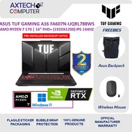 Asus TUF A16 FA607N-UQRL788WS 16" FHD+ 144Hz Gaming Laptop ( R7 170, 8GB, 512GB SSD, RTX4050 6GB, W1