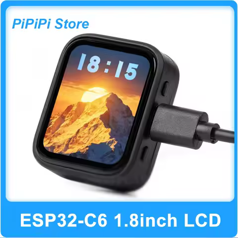 ESP32-C6 1.8inch Touch AMOLED Display Development Board 16MB Flash Deepseek AI Voice Chat Robot Supp
