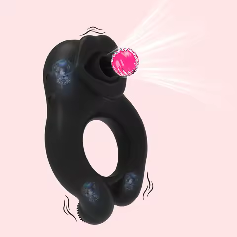 Sucking Tongue Licking Clit Stimulator Delayed Ejaculation CockRing Clitoral Stimulator Scrotum Mass