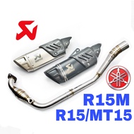 Akra R15M Exhaust Full System Yamaha R15 V3 YZF R15 MT15 R15M Power Boom Dyno Sensor Adaptor Accesso