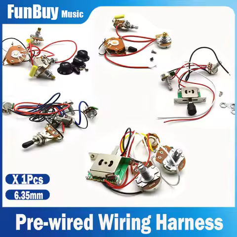 Electric Guitar Prewired Wiring Harness Kit for SG LP FD TL Parts 3/5 Way Toggle Switch 1T1V/2T1V/2V