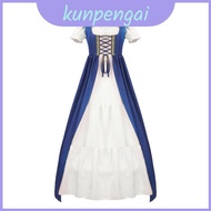 Historical-Inspired Long Sleeve Dress with Rope Fabric and Flared Hem - Perfect for Costuming
