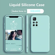 For Xiaomi Redmi Note 11 Pro Case Square Liquid Silicone Simple Cover For Xiaomi Mi 11T Pro shockproof Coque