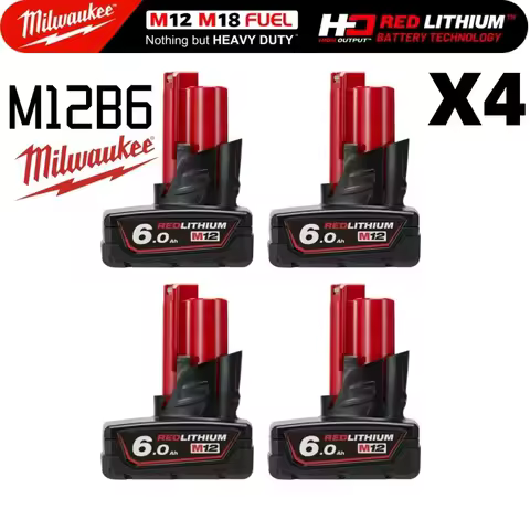 Milwaukee 12V Battery, 6.0Ah Milwaukee Rechargeable Battery For Milwaukee M12 Tool 48-11-2402 48-11-