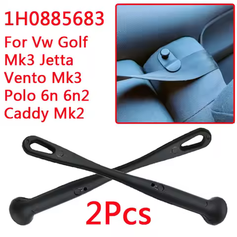 2Pcs For Vw Vento Mk3 Polo 6N 6N2 Golf Mk3 Jetta Caddy Mk2 Rear Seat Backrest Release Pull Rod Black