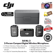 DJI Mic 2 2-Person Compact Digital Wireless Microphone System for Camera & Smartphone (2.4 GHz) ( 1 
