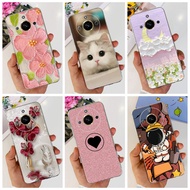 Honor 90 Lite (CRT-NX1) / Honor 90 REA-NX9 / Honor 90 Pro REP-AN00 5G 2023 Cute Flower Cat Astronaut