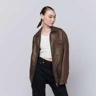 SALISA - Oversized BOMBER JACKET Vegan Leather แจ็คเก็ตหนังวีแกน