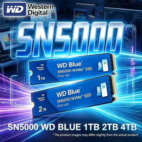 Western Digital SN5000 WD Blue 1T 2T 4TB SSD PCIe Gen 4.0 NVMe M.2 2280 Internal SSD Hard Drive for 