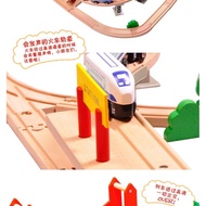 High-Speed Train Track130Wooden Train Set with Track and Harmony Children's Assembled Toys