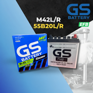Installation Provided GS Yuasa M42 m42L 55B20L EFB Stop Start Car Battery New Perodua Myvi Bezza Eco