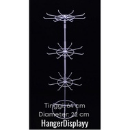 GANTUNGAN MATAHARI 3-tier Sun Rotating Display Stand Jewellery Display Rack with Display Accessories