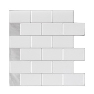 Tiles Sticker Kitchen Bathroom Wallpaper Self-adhesive Waterproof Floor Sticker 3D Waterproof wallpa