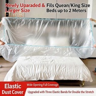 [Elarae] Transparent Disposable Waterproof Bed Cover  Furniture Protector Dustproof Mattress Sheet f