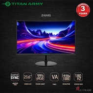 TITAN ARMY 24" Curved 180Hz HDR10 99%sRGB Adaptive Sync Gaming Monitor (24A1G)