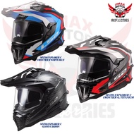 LS2 HELMET MX701 EXPLORER GLOSS CARBON / FRONTIER G. TITANIUM RED ADVENTURE / FRONTIER II WHITE BLUE