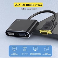 VGA TO HDMI CONVERTER + VGA VGA TO HDMI SPLITTER ADAPTER/ + VGA Laptop VGA Computer/ to VGA HDMI mon