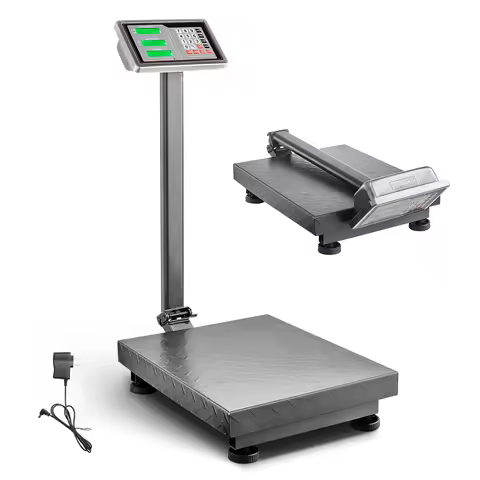SucceBuy 660Lbs Computing Digital Platform Scale 0.1LBS Accuracy Floor Scale with LB/KG High-Definit