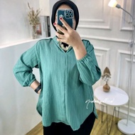 Kemeja Basic Wanita Cradenza Silk Premium / Atasan Kemeja basic cradenza silk / Kemeja formal casual