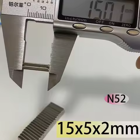 15x5x2 N52 Magnets 15*5*2 Refrigerator Magnet Rectangle Bar Square Block Magnetic neodymium Industri