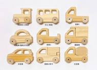 【DIY材料包】 兒童玩具車彩繪木頭車車 水泥車 警車 計程車 公車