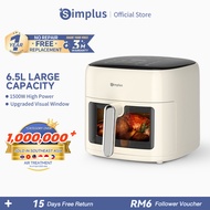 Simplus Air Fryer Large Capacity  6.5L/10L Visible Window LCD Screen for Family Gathering High Effie
