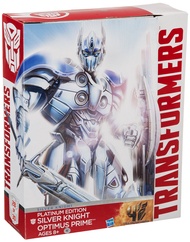 Hasbro Transformers Exclusive Platinum Edition Action Figure Silver Knight Optimus Prime