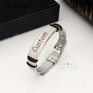 G4U❤B13 Stainless Steel Adjustable Bracelet Personalized Engraved Men's Bracelet Wholesale